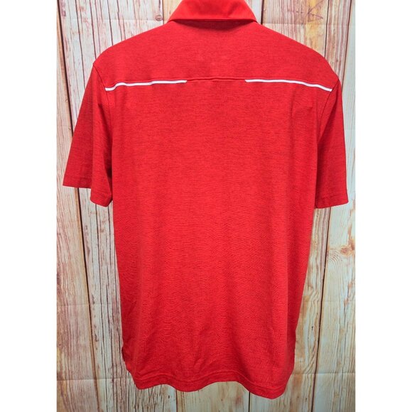 Nike Dri-Fit Red Polo Shirt Large Short Sleeve Lightweight Athletic Wear - Picture 2 of 7